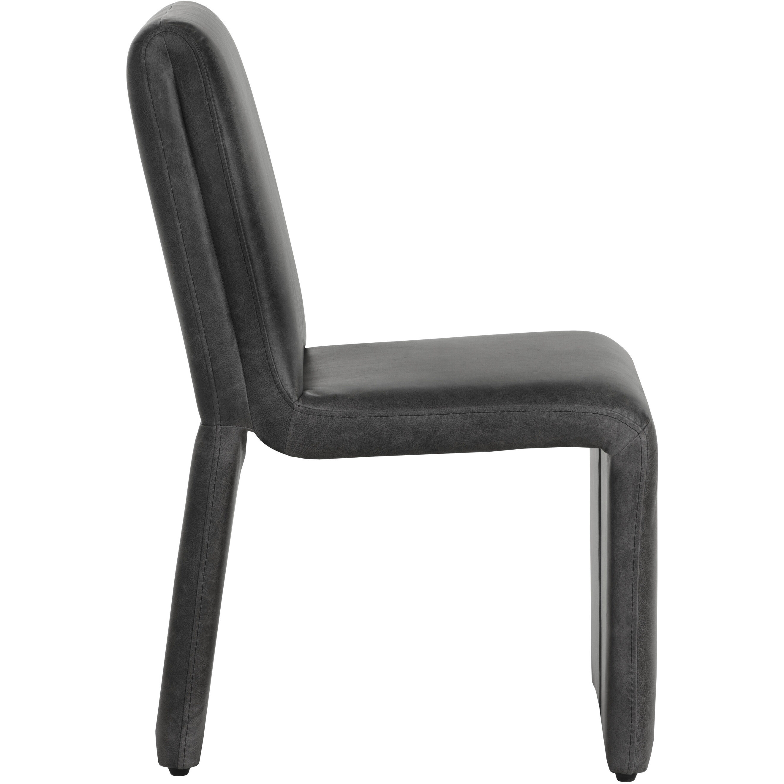 Cascata Marseille Black Leather Dining Chair